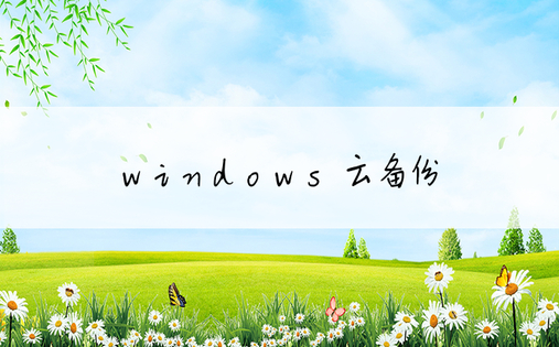 windows 云备份